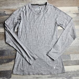 SmartWool XS Gray Classic Merini Wool Thermal Baselayer Long Sleeve Shirt